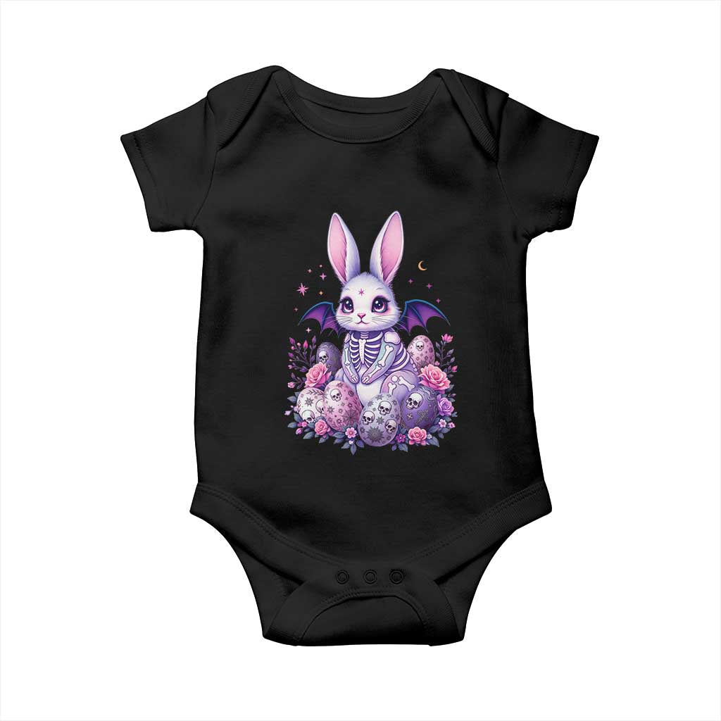 Cute Spooky Easter Bunny Baby Onesie Pastel Goth Rabbit Gift TS12 Black Print Your Wear