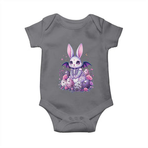 Cute Spooky Easter Bunny Baby Onesie Pastel Goth Rabbit Gift TS12 Charcoal Print Your Wear