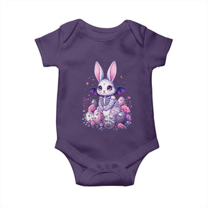 Cute Spooky Easter Bunny Baby Onesie Pastel Goth Rabbit Gift TS12 Purple Print Your Wear