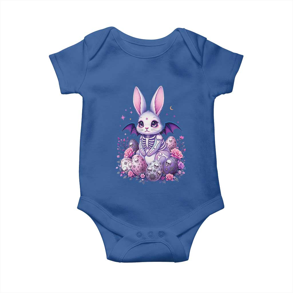 Cute Spooky Easter Bunny Baby Onesie Pastel Goth Rabbit Gift TS12 Royal Blue Print Your Wear