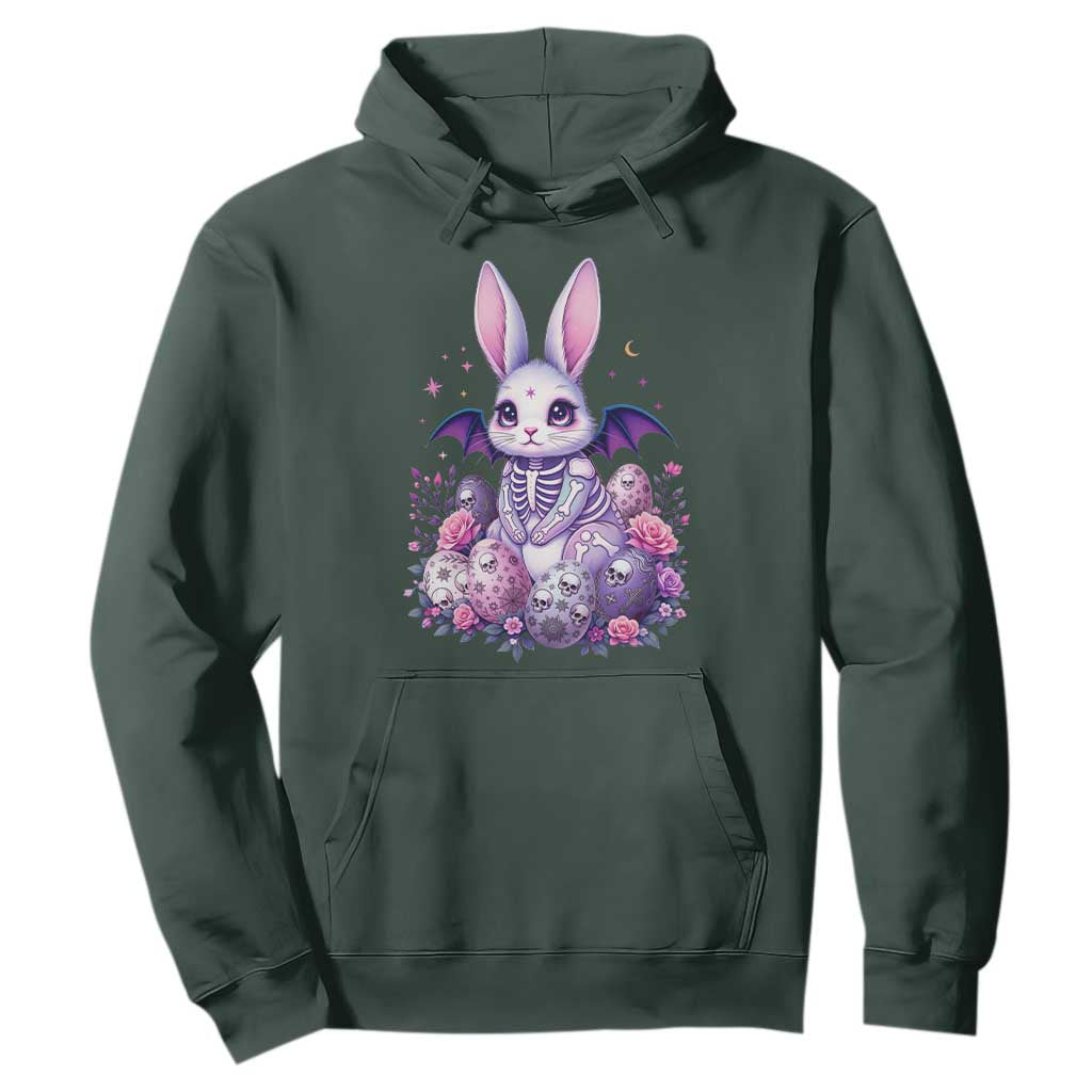 Cute Spooky Easter Bunny Hoodie Pastel Goth Rabbit Gift TS12 Dark Forest Green Print Your Wear