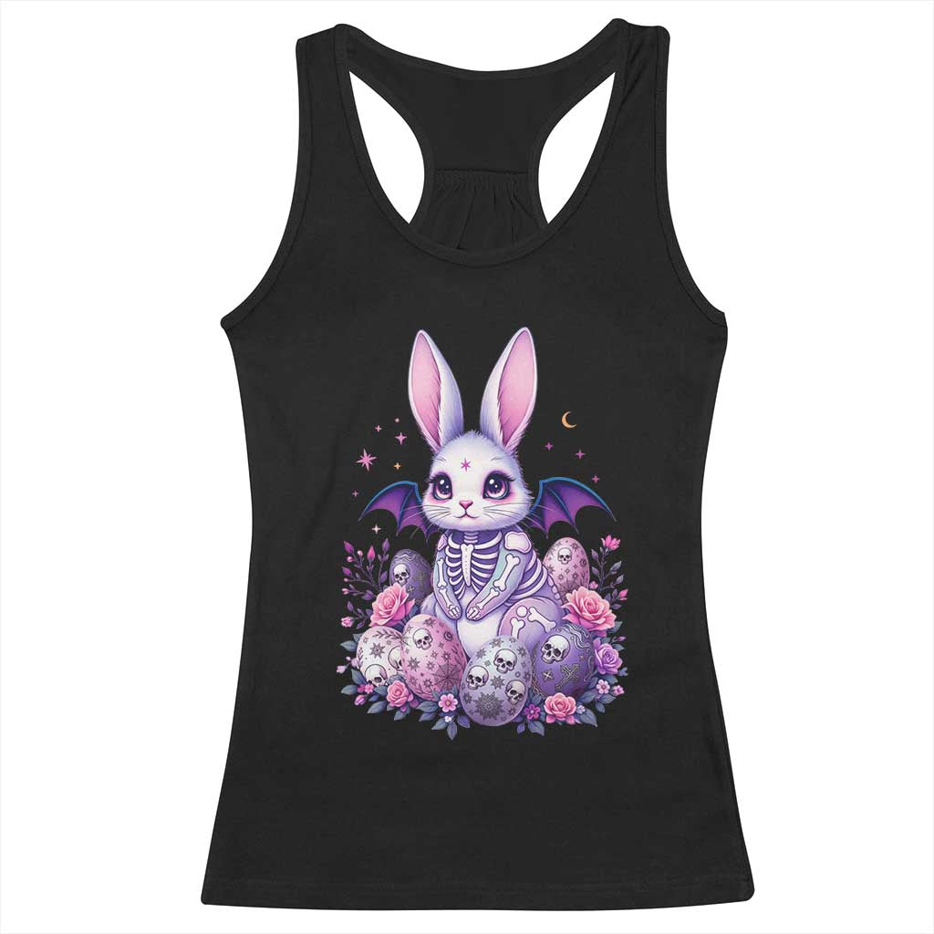 Cute Spooky Easter Bunny Racerback Tank Top Pastel Goth Rabbit Gift TS12 Black Print Your Wear
