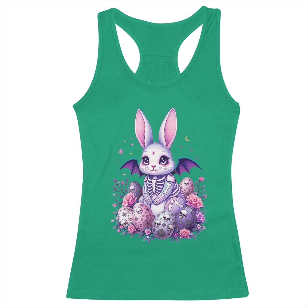 Cute Spooky Easter Bunny Racerback Tank Top Pastel Goth Rabbit Gift TS12 Irish Green Print Your Wear