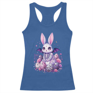 Cute Spooky Easter Bunny Racerback Tank Top Pastel Goth Rabbit Gift TS12 Royal Blue Print Your Wear