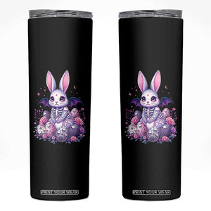 Cute Spooky Easter Bunny Skinny Tumbler Pastel Goth Rabbit Gift TS12 Black Print Your Wear