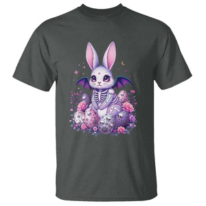 Cute Spooky Easter Bunny T Shirt Pastel Goth Rabbit Gift TS12 Dark Heather Print Your Wear
