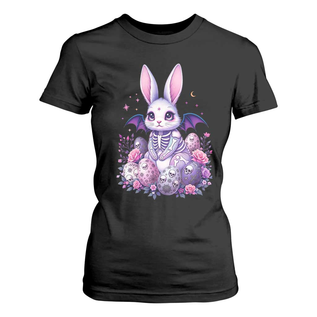 Cute Spooky Easter Bunny T Shirt For Women Pastel Goth Rabbit Gift TS12 Black Print Your Wear