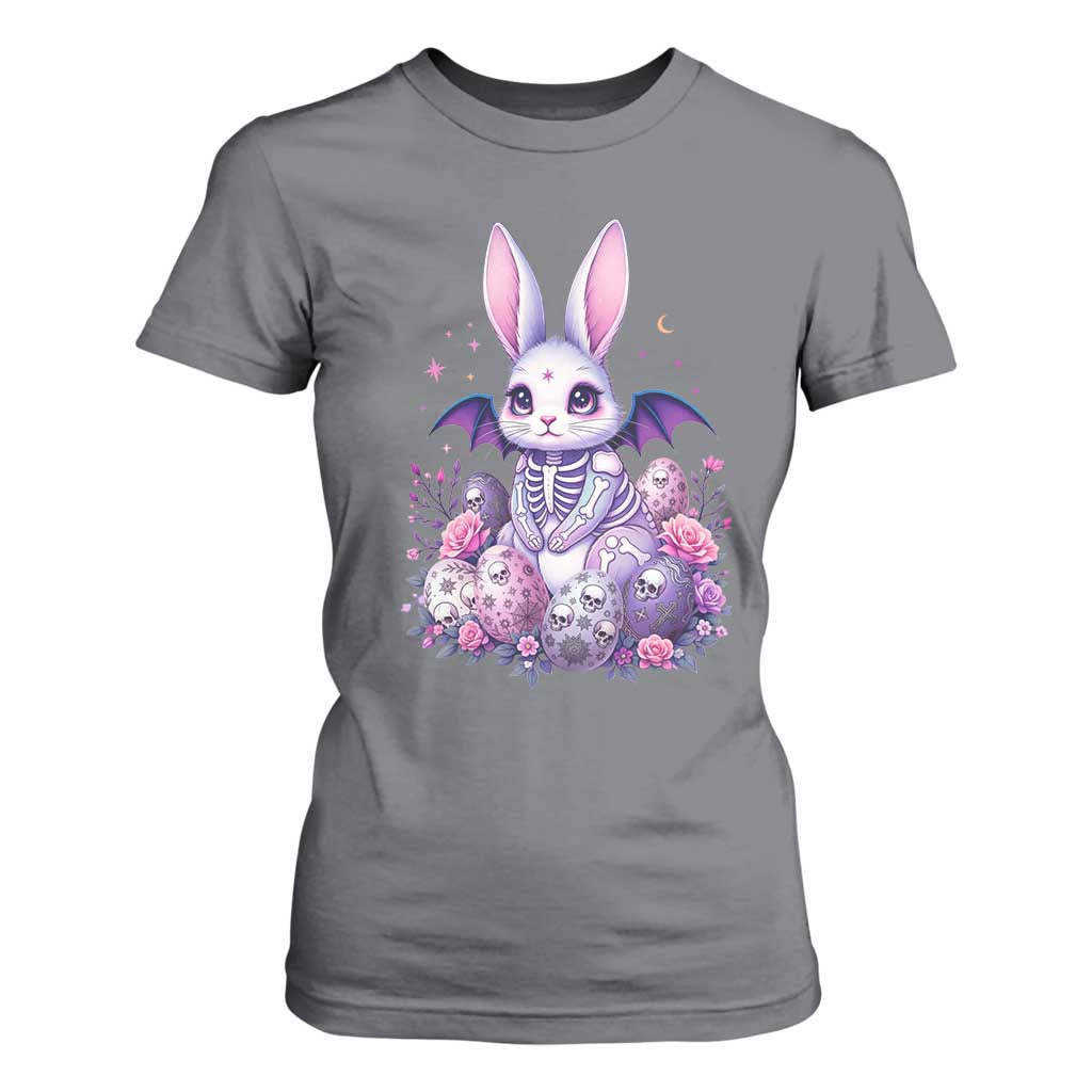 Cute Spooky Easter Bunny T Shirt For Women Pastel Goth Rabbit Gift TS12 Charcoal Print Your Wear