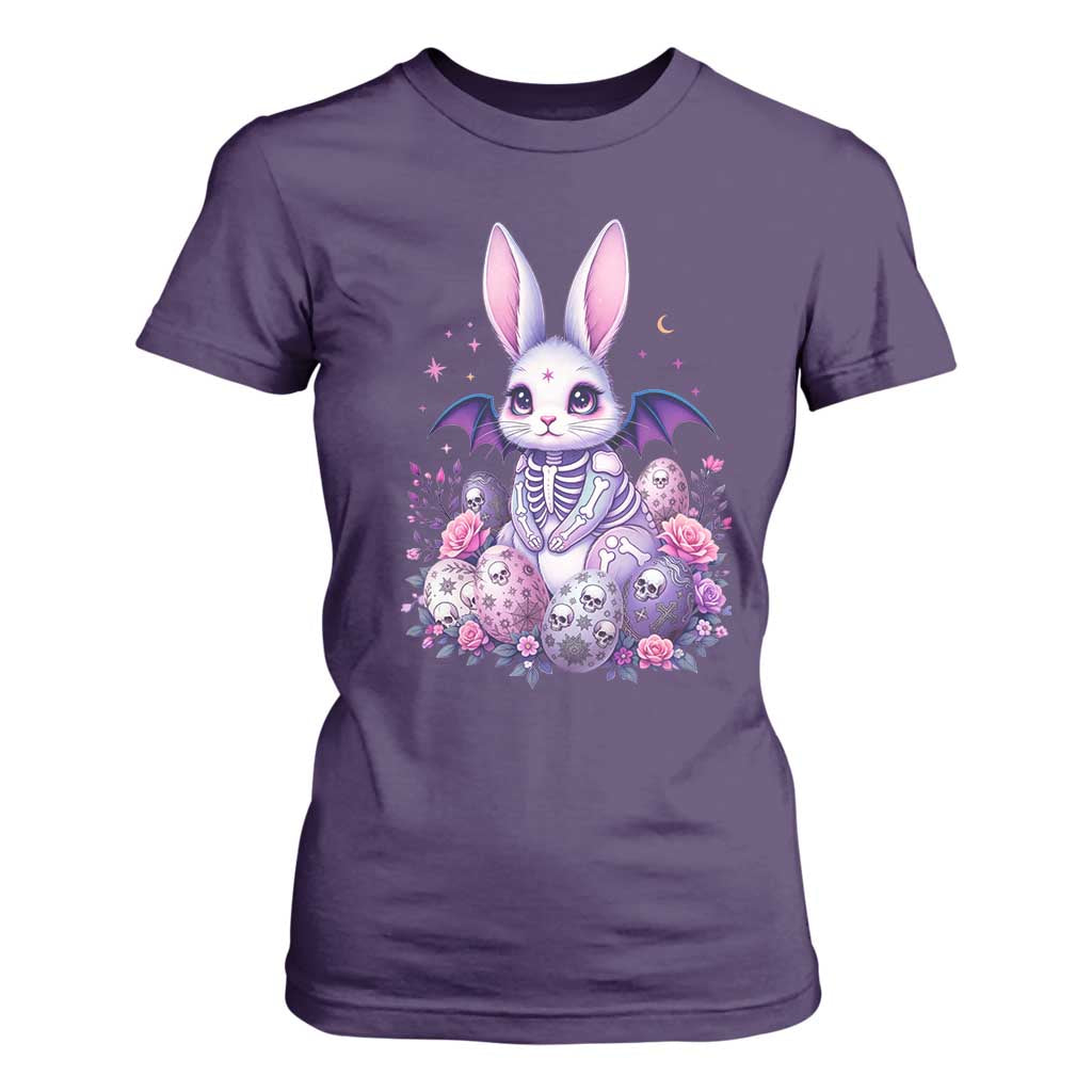 Cute Spooky Easter Bunny T Shirt For Women Pastel Goth Rabbit Gift TS12 Purple Print Your Wear