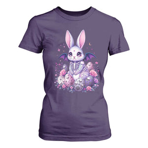 Cute Spooky Easter Bunny T Shirt For Women Pastel Goth Rabbit Gift TS12 Purple Print Your Wear