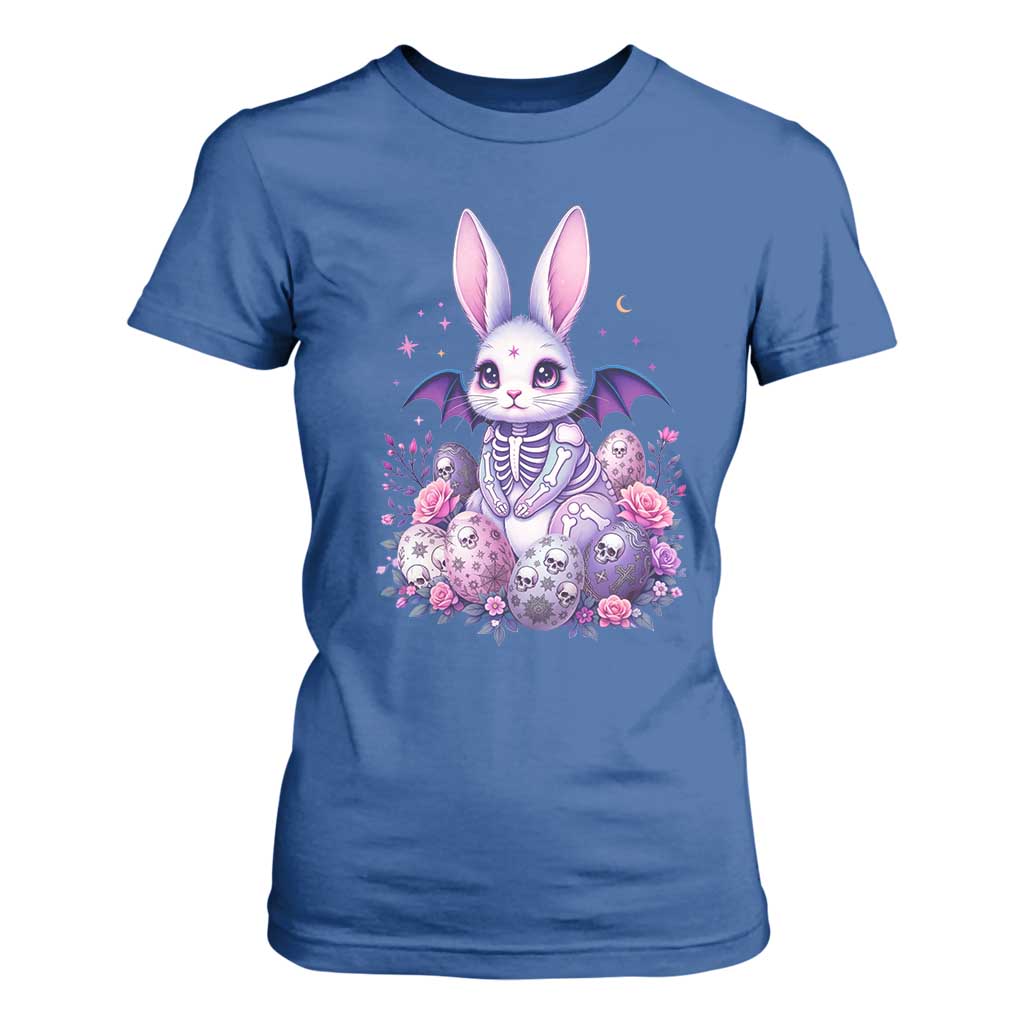 Cute Spooky Easter Bunny T Shirt For Women Pastel Goth Rabbit Gift TS12 Royal Blue Print Your Wear