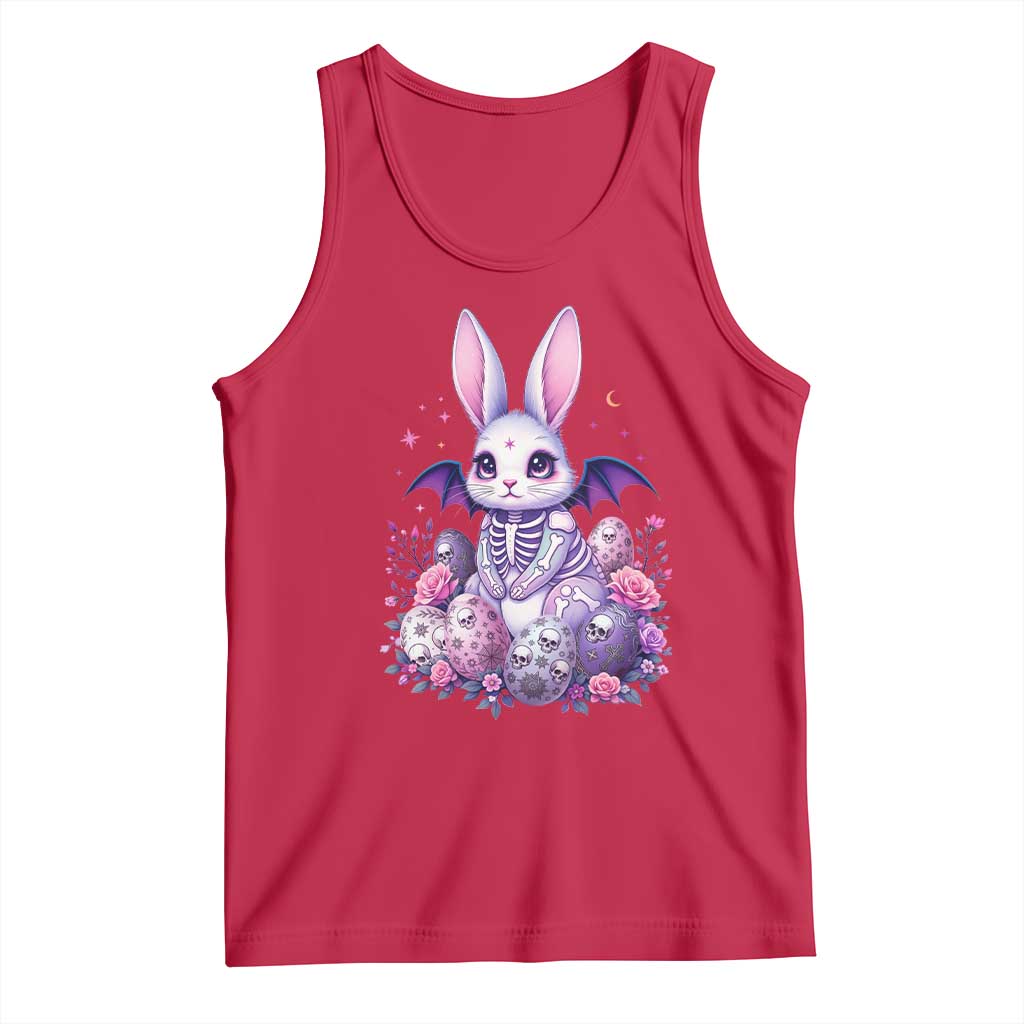 Cute Spooky Easter Bunny Tank Top Pastel Goth Rabbit Gift TS12 Red Print Your Wear