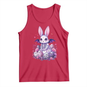 Cute Spooky Easter Bunny Tank Top Pastel Goth Rabbit Gift TS12 Red Print Your Wear