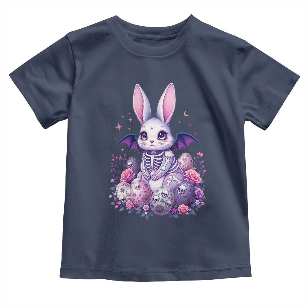 Cute Spooky Easter Bunny Toddler T Shirt Pastel Goth Rabbit Gift TS12 Navy Print Your Wear