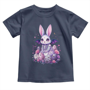 Cute Spooky Easter Bunny Toddler T Shirt Pastel Goth Rabbit Gift TS12 Navy Print Your Wear