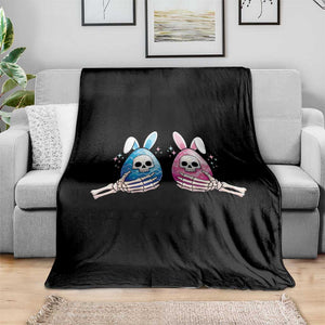 Gothic Easter Gift Throw Blanket Skeleton Hands Holding Easter Eggs TS12 Print Your Wear