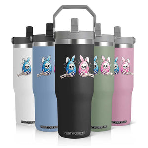Gothic Easter Gift Flip Straw Tumbler Skeleton Hands Holding Easter Eggs TS12 Print Your Wear