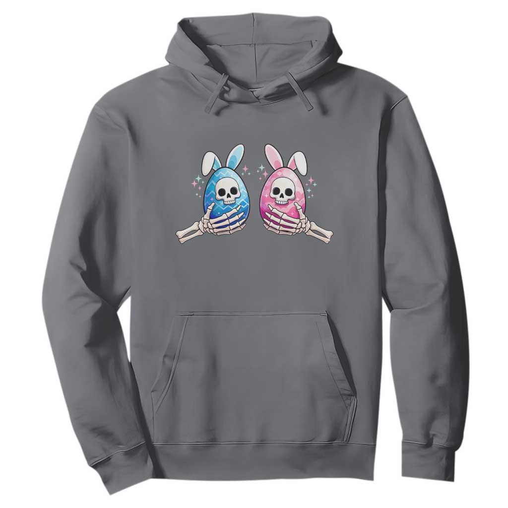 Gothic Easter Gift Hoodie Skeleton Hands Holding Easter Eggs TS12 Charcoal Print Your Wear