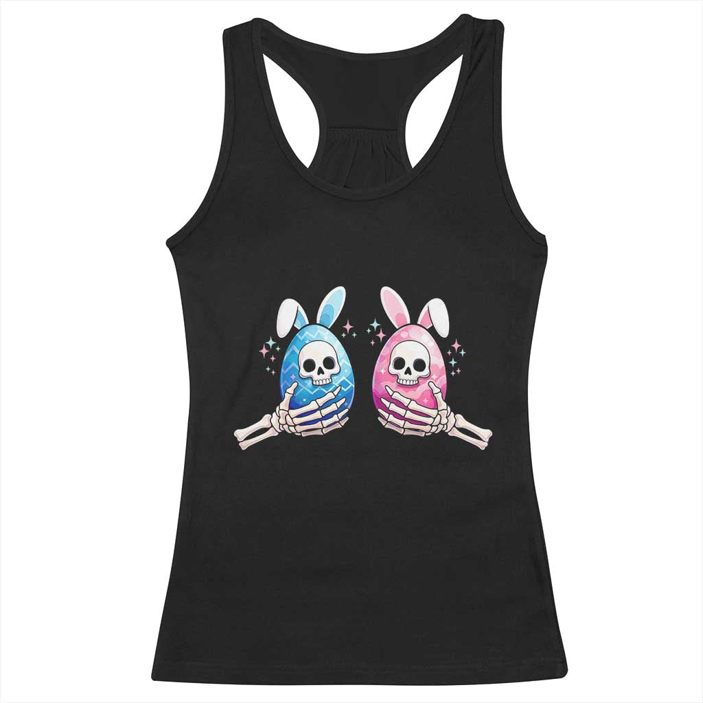 Gothic Easter Gift Racerback Tank Top Skeleton Hands Holding Easter Eggs TS12 Black Print Your Wear