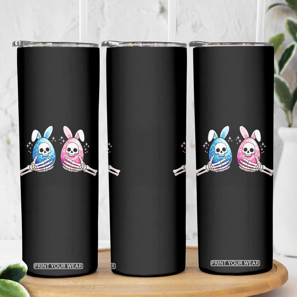 Gothic Easter Gift Skinny Tumbler Skeleton Hands Holding Easter Eggs TS12 Print Your Wear