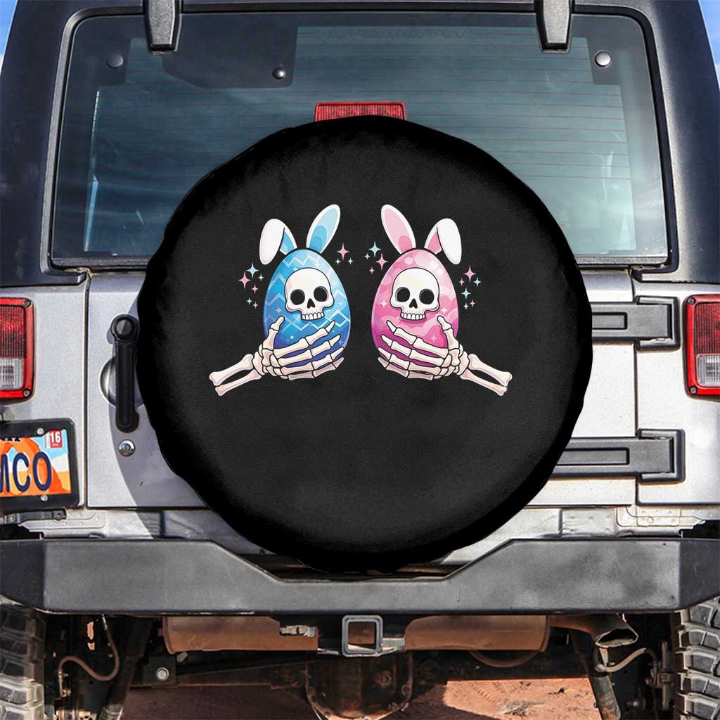 Gothic Easter Gift Spare Tire Cover Skeleton Hands Holding Easter Eggs TS12 No hole Black Print Your Wear