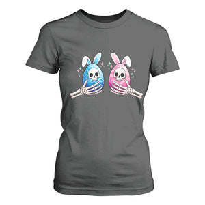 Gothic Easter Gift T Shirt For Women Skeleton Hands Holding Easter Eggs TS12 Dark Heather Print Your Wear