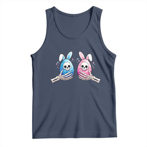 Gothic Easter Gift Tank Top Skeleton Hands Holding Easter Eggs TS12 Navy Print Your Wear
