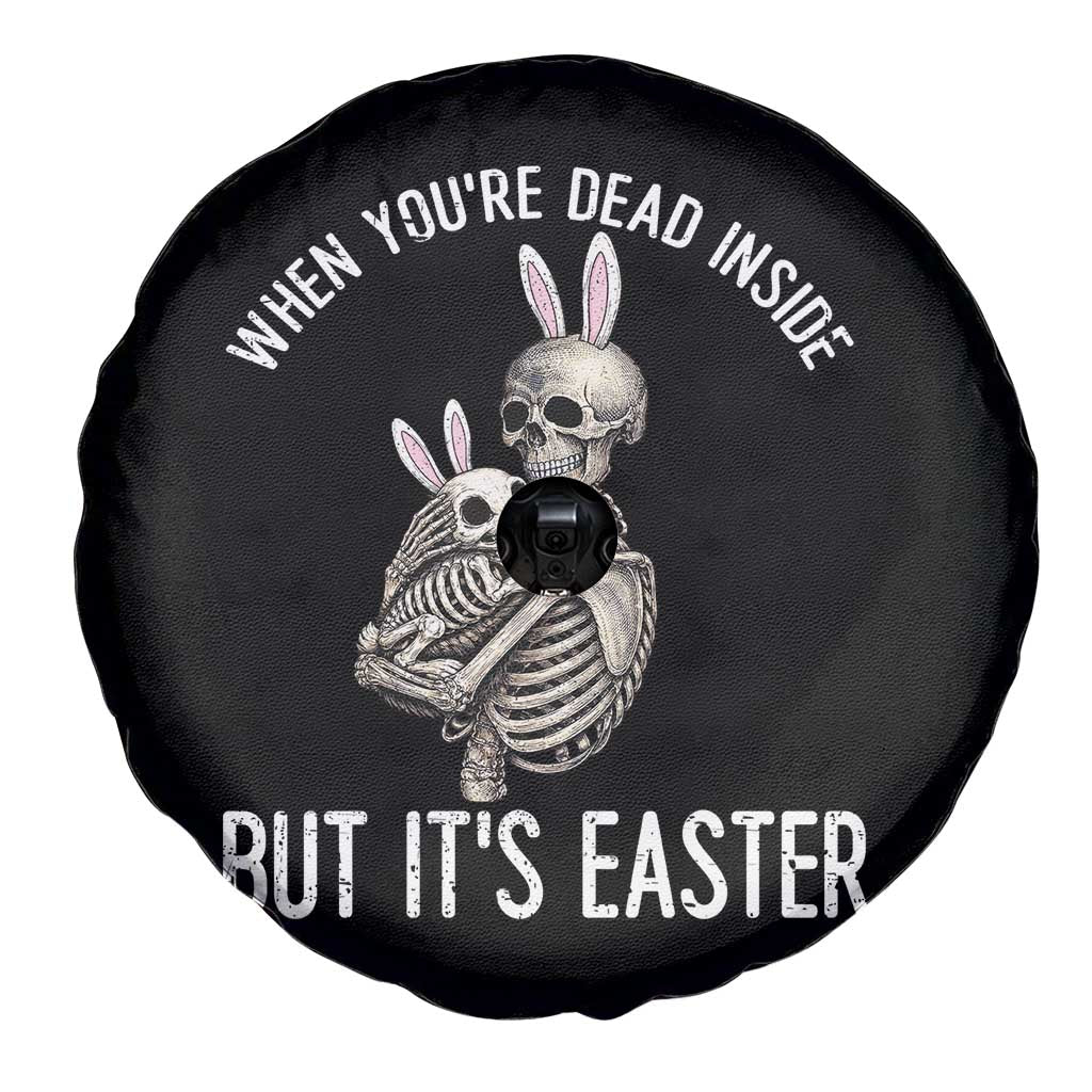 Funny Easter Bunny Skeleton Spare Tire Cover Dead Inside But It Is Easter TS12 Print Your Wear