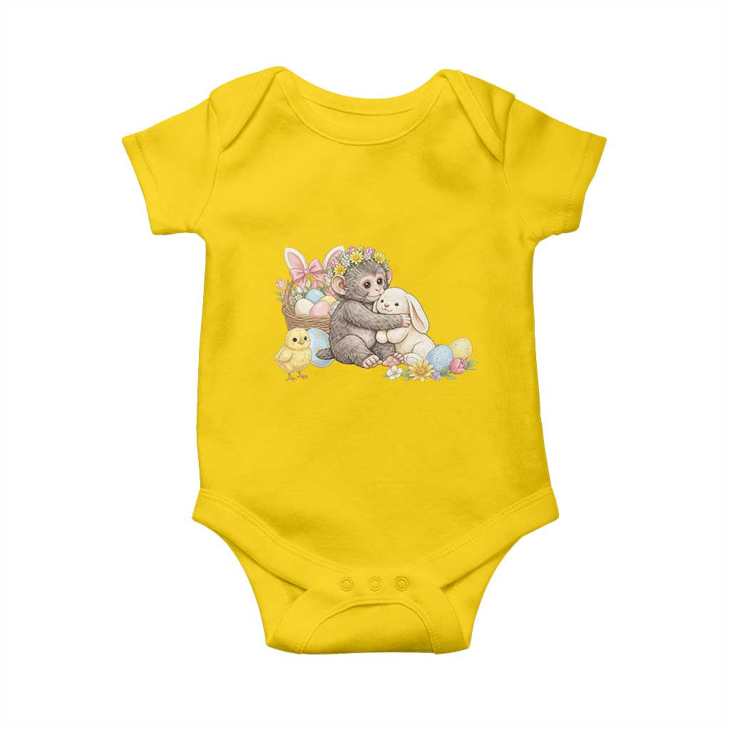 Cute Punch Baby Monkey Easter Baby Onesie Funny Animal Gift TS12 Daisy Print Your Wear