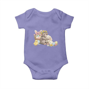 Cute Punch Baby Monkey Easter Baby Onesie Funny Animal Gift TS12 Violet Print Your Wear