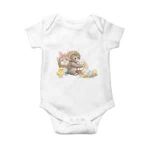 Cute Punch Baby Monkey Easter Baby Onesie Funny Animal Gift TS12 White Print Your Wear