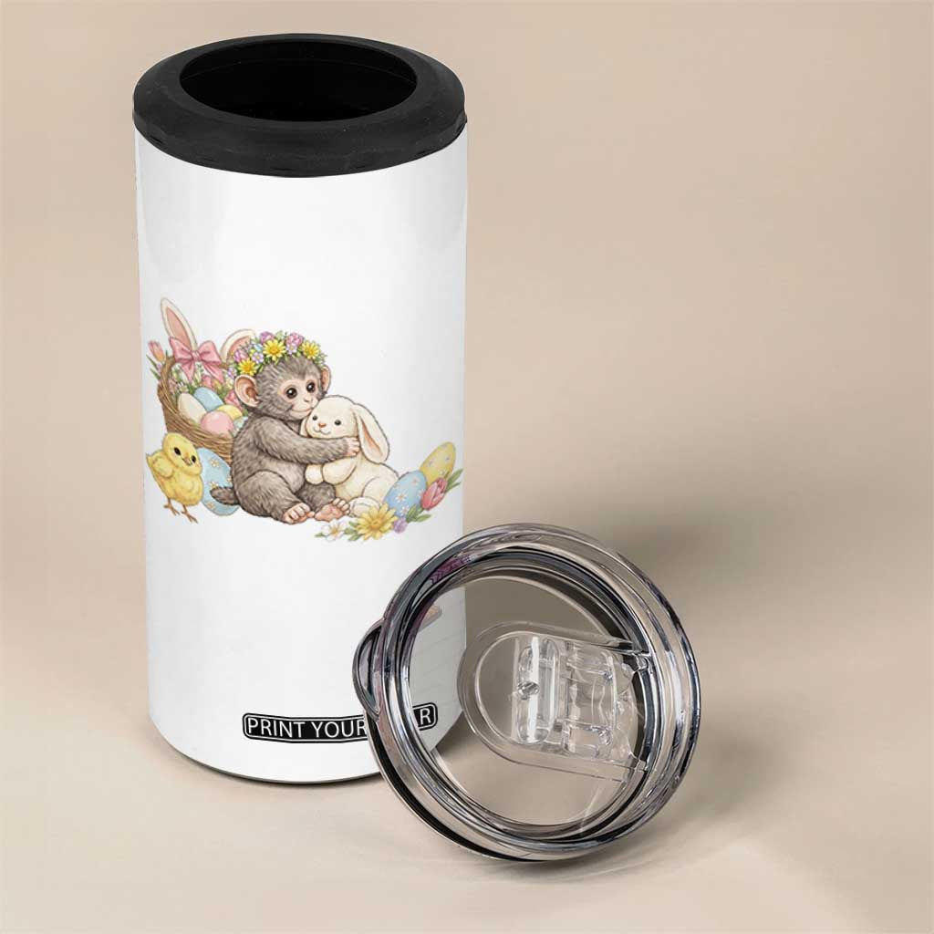 Cute Punch Baby Monkey Easter 4 in 1 Can Cooler Tumbler Funny Animal Gift TS12 Print Your Wear