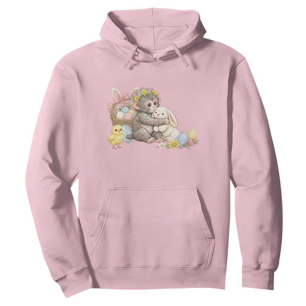 Cute Punch Baby Monkey Easter Hoodie Funny Animal Gift TS12 Light Pink Print Your Wear