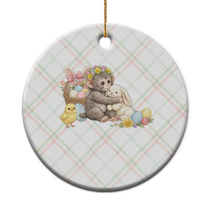 Cute Punch Baby Monkey Easter Ceramic Ornament Funny Animal Gift TS12 1pc Christmas Plaid Print Your Wear