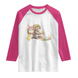 Cute Punch Baby Monkey Easter Raglan Shirt Funny Animal Gift TS12 White Heliconia Print Your Wear