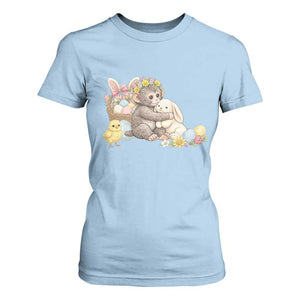 Cute Punch Baby Monkey Easter T Shirt For Women Funny Animal Gift TS12 Light Blue Print Your Wear