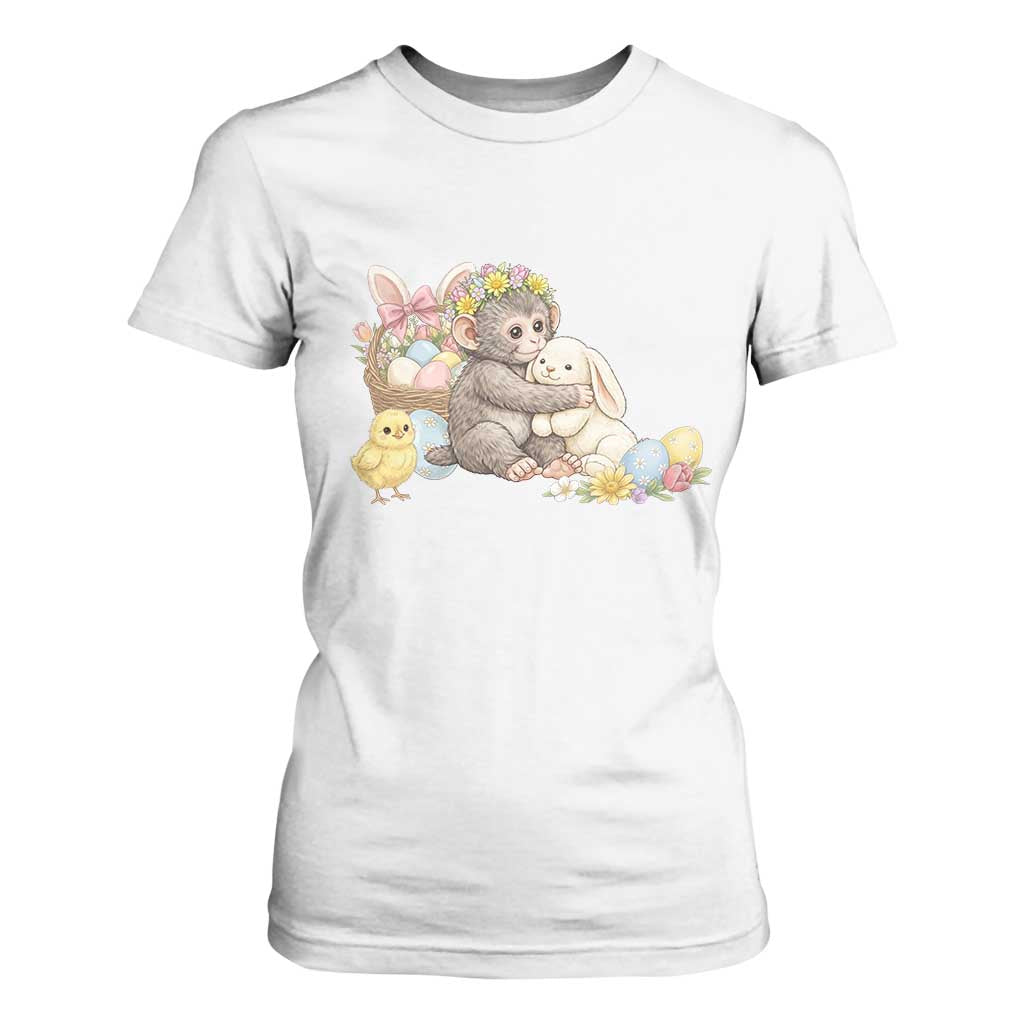 Cute Punch Baby Monkey Easter T Shirt For Women Funny Animal Gift TS12 White Print Your Wear
