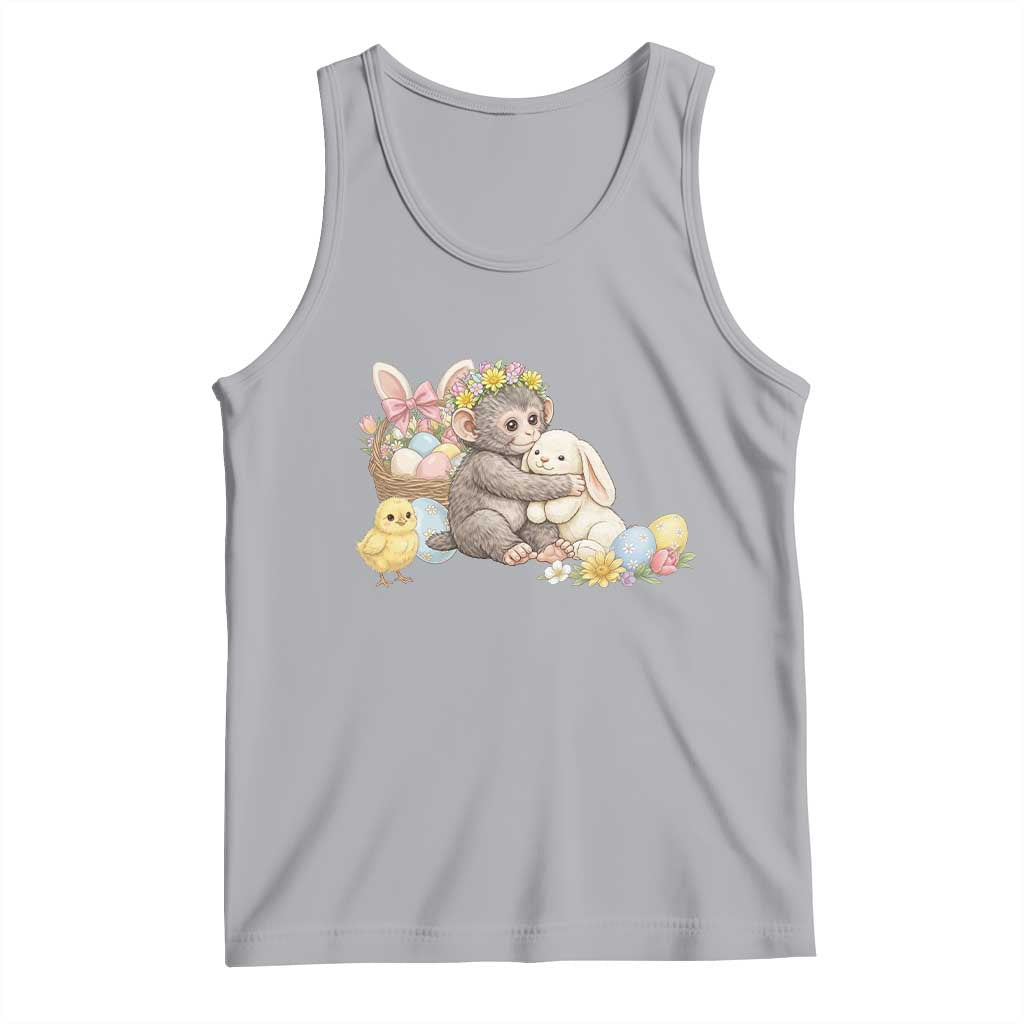 Cute Punch Baby Monkey Easter Tank Top Funny Animal Gift TS12 Athletic Heather Print Your Wear