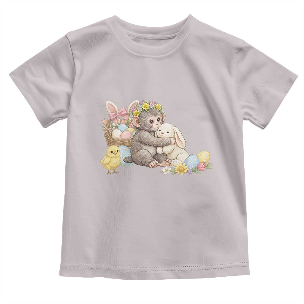 Cute Punch Baby Monkey Easter Toddler T Shirt Funny Animal Gift TS12 Ice Gray Print Your Wear
