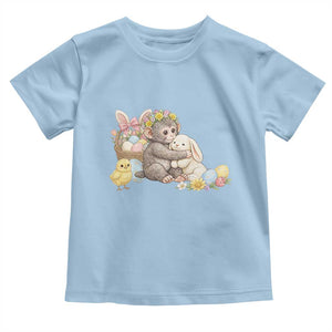 Cute Punch Baby Monkey Easter Toddler T Shirt Funny Animal Gift TS12 Light Blue Print Your Wear