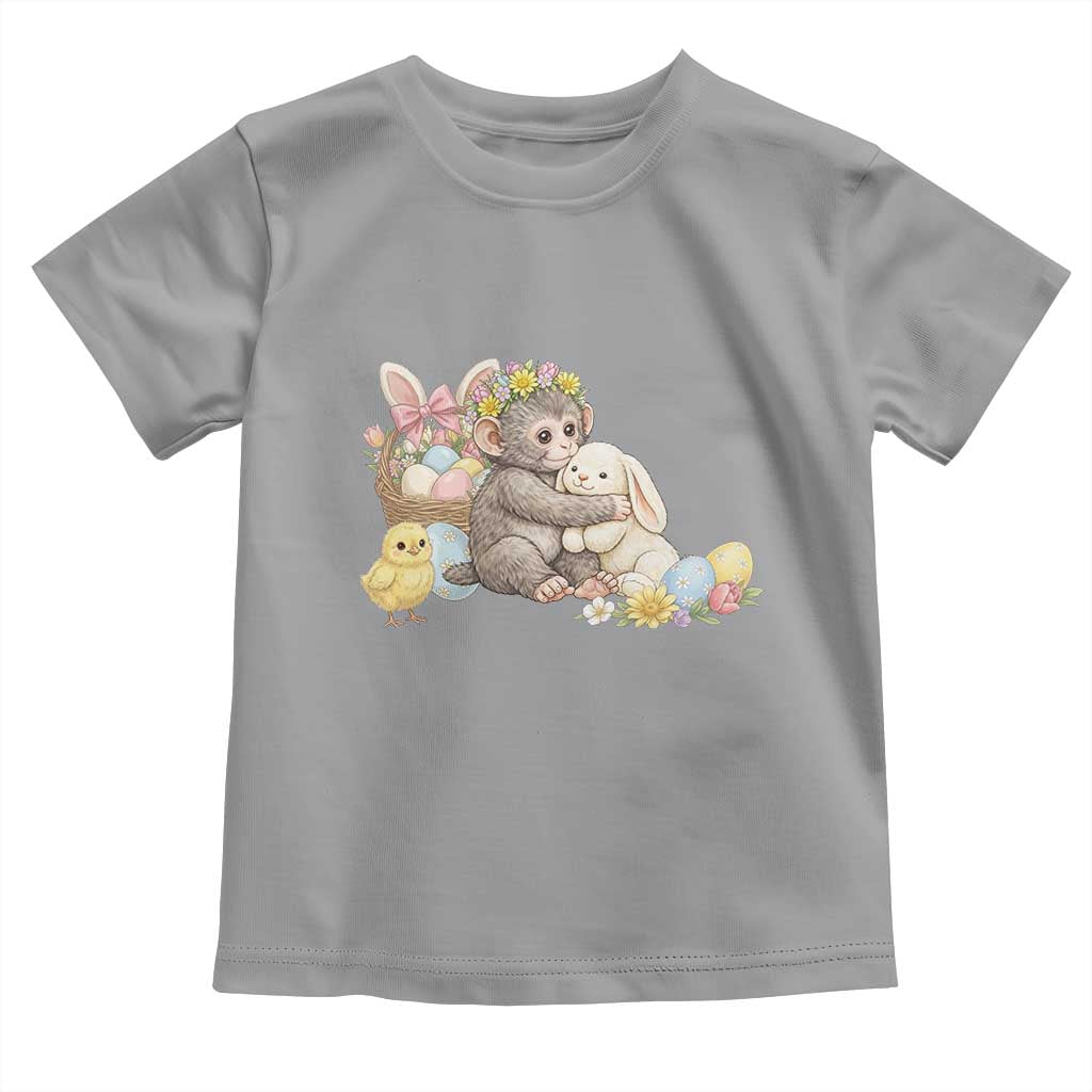 Cute Punch Baby Monkey Easter Toddler T Shirt Funny Animal Gift TS12 Sport Gray Print Your Wear