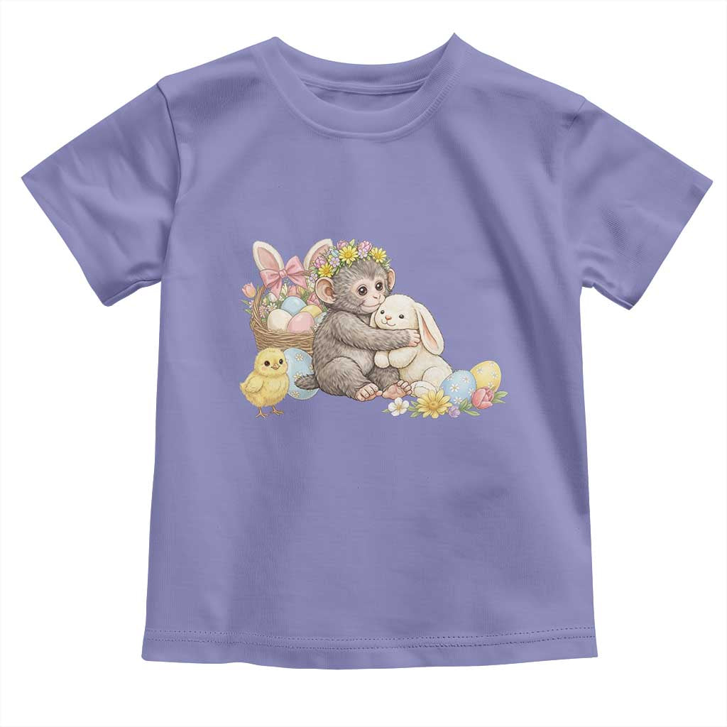 Cute Punch Baby Monkey Easter Toddler T Shirt Funny Animal Gift TS12 Violet Print Your Wear