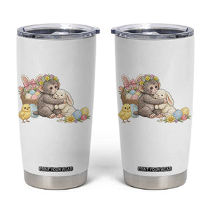 Cute Punch Baby Monkey Easter Tumbler Cup Funny Animal Gift TS12 White Print Your Wear