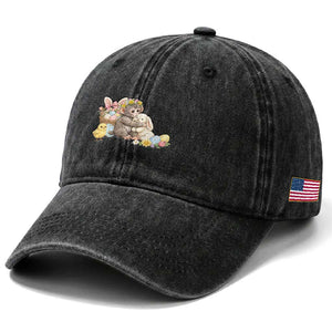 Cute Punch Baby Monkey Easter Washed Cotton Baseball Cap Funny Animal Gift TS12 Print Your Wear