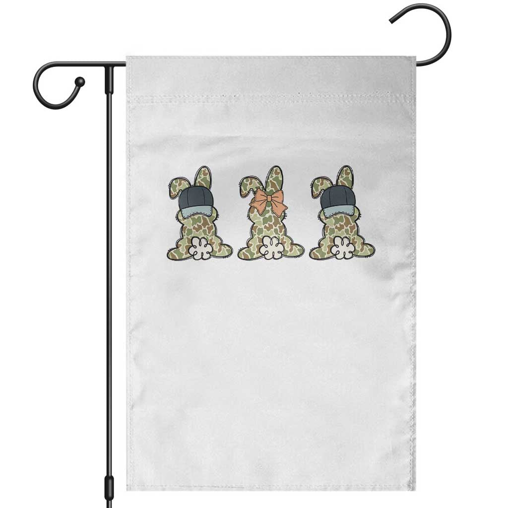 Camo Easter Bunny Garden Flag Funny Hunter Easter Gift TS12 White Print Your Wear