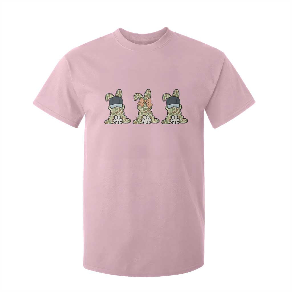 Camo Easter Bunny T Shirt For Kid Funny Hunter Easter Gift TS12 Light Pink Print Your Wear