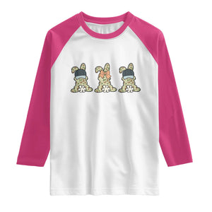 Camo Easter Bunny Raglan Shirt Funny Hunter Easter Gift TS12 White Heliconia Print Your Wear