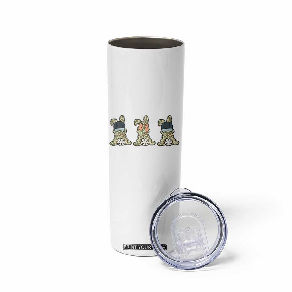 Camo Easter Bunny Skinny Tumbler Funny Hunter Easter Gift TS12 Print Your Wear