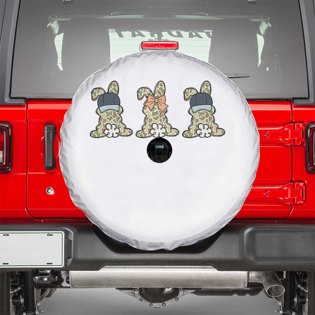 Camo Easter Bunny Spare Tire Cover Funny Hunter Easter Gift TS12 White Print Your Wear