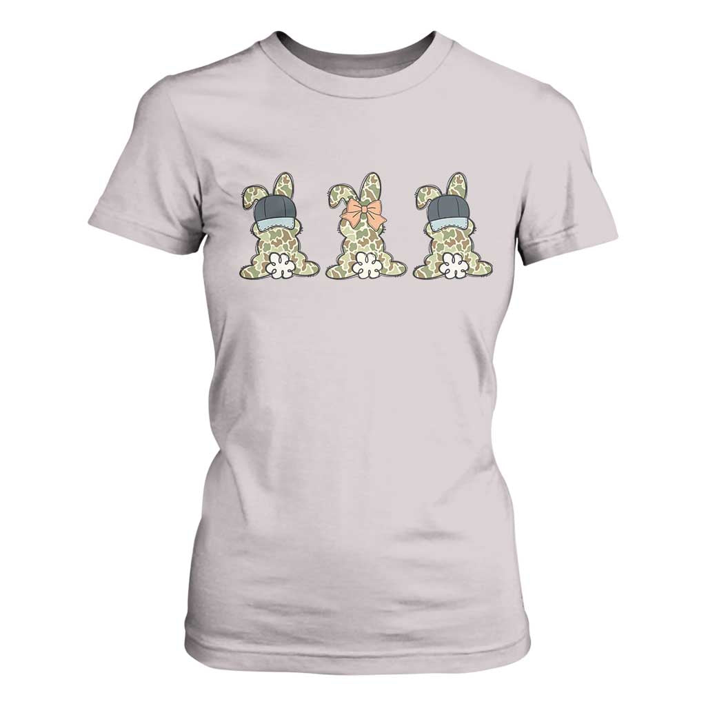 Camo Easter Bunny T Shirt For Women Funny Hunter Easter Gift TS12 Ice Gray Print Your Wear